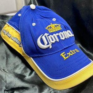 Corona Extra Hat Blue and Yellow